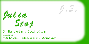 julia stoj business card